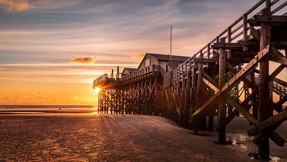 Strand Pfahlbauten St. Peter-Ording